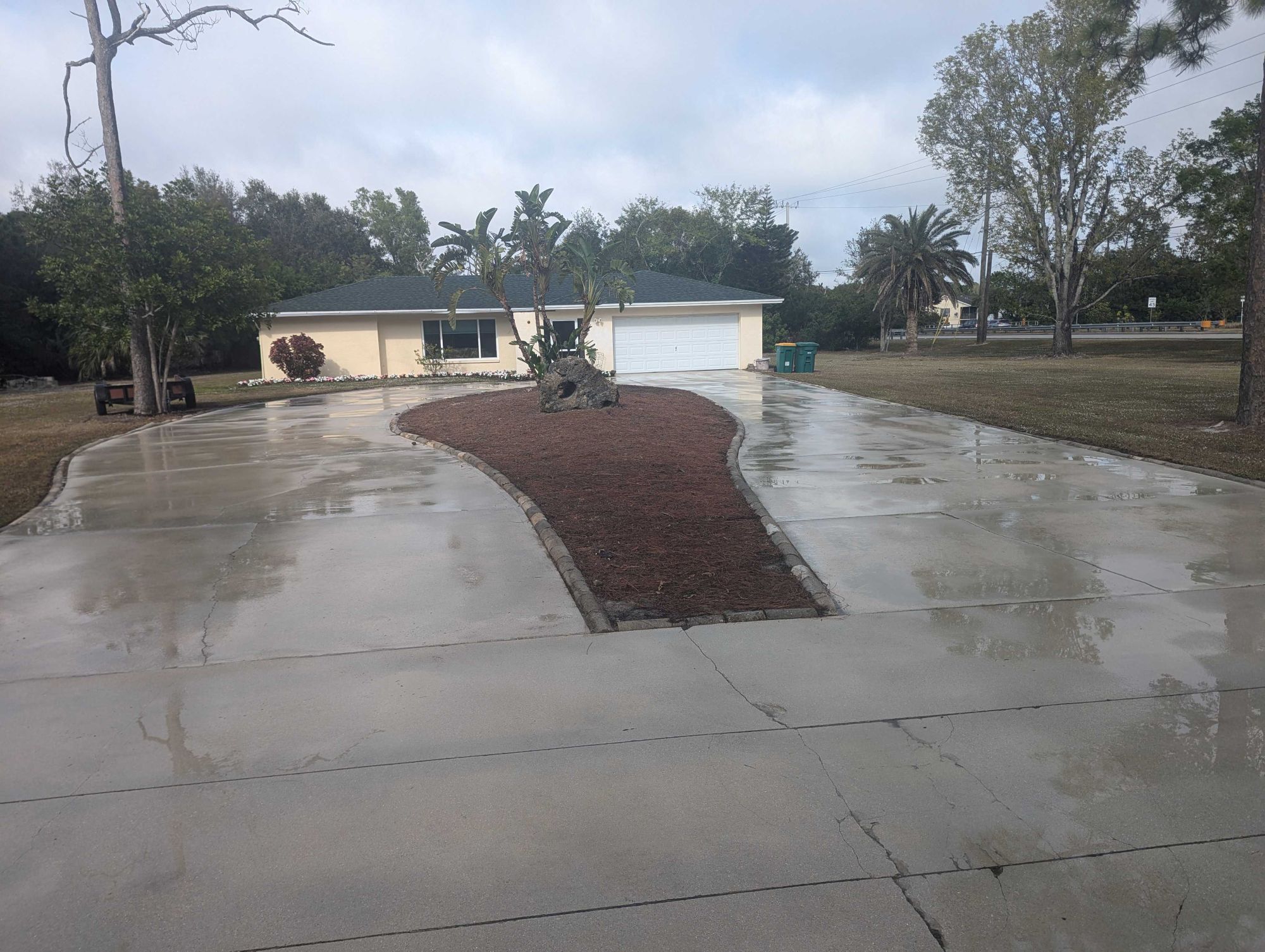 Driveway after pressure washing in Naples FL